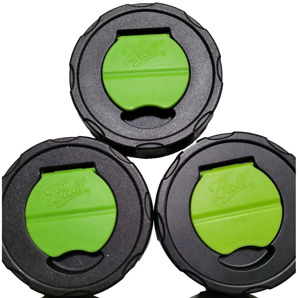 Set of 5 Genuine Ball Herb Shaker Caps Stay-Open Lid Design Spices Jar